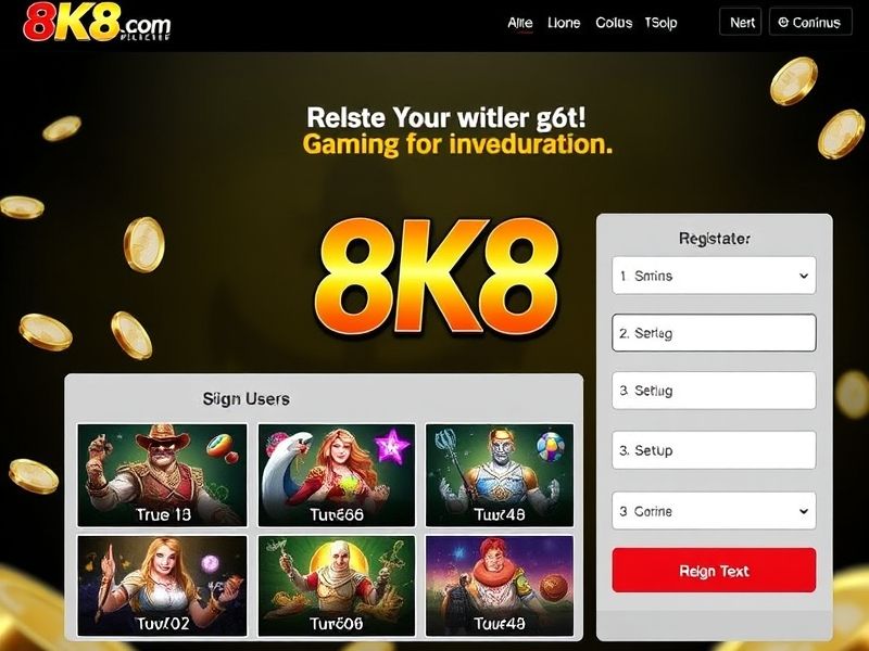 Welcome to 8k8.com Register, the official portal to the premier online gambling destination. Join today for exclusive access to casino games, sports betting, and instant bonuses. New players receive a 100% first deposit bonus — register now!